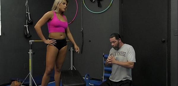  Personal Trainer Makes Him Lick Her Asshole - Femdom